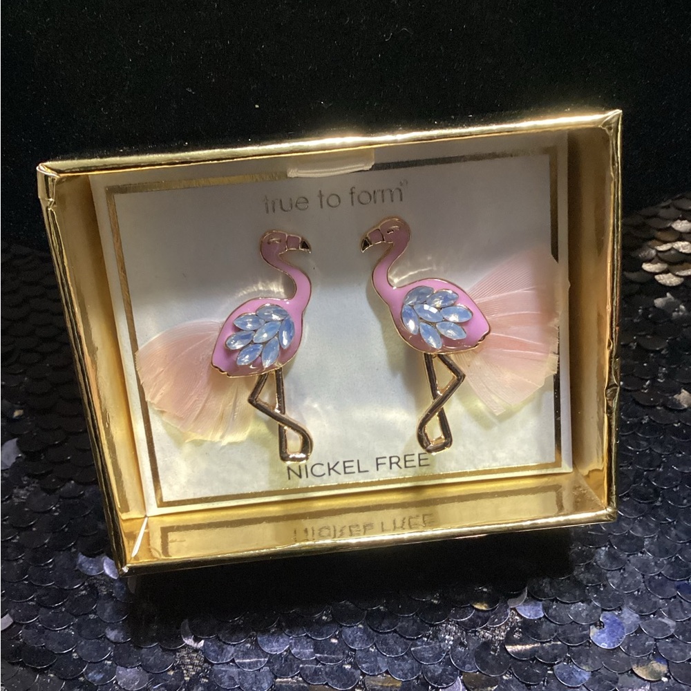 True to Form Pink Flamingo Earrings